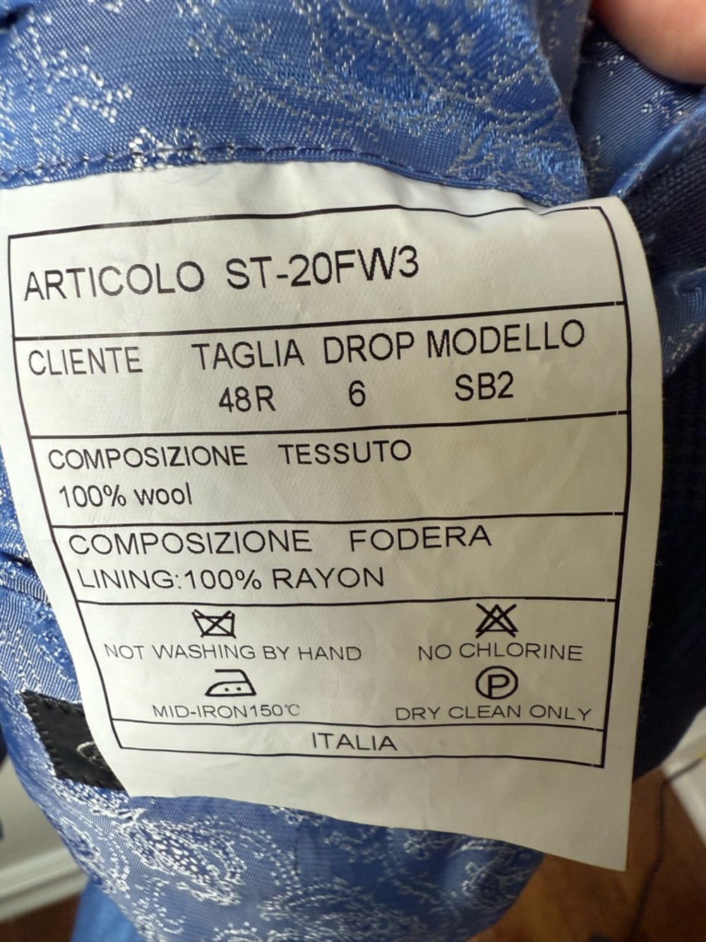 SARTORIA TOSI Italy Handmade Blazer Jacket Plaid Blue Preppy Super 150s Wool 48R - Picture 7 of 10